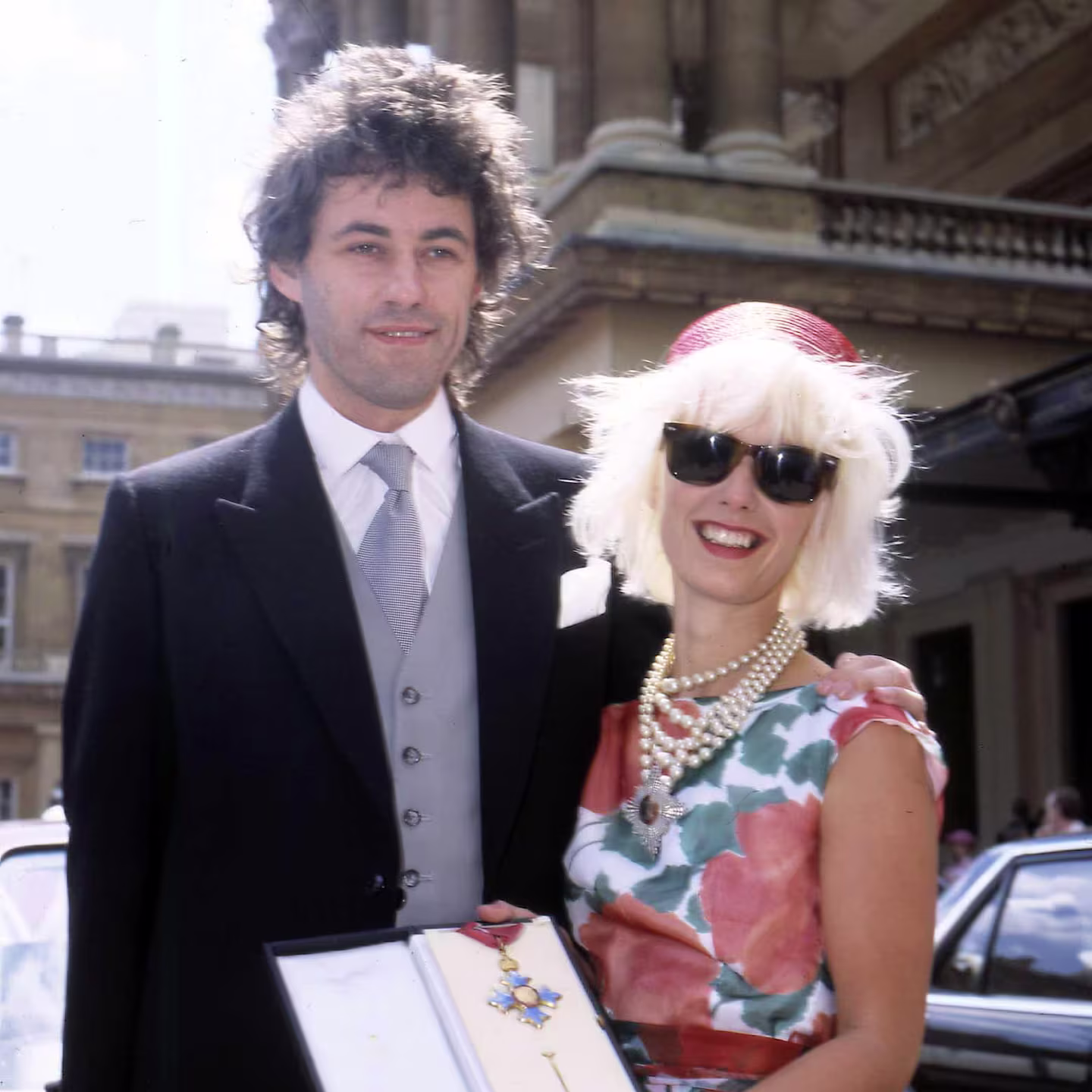 Bob Geldof (with then-wife Paula Yates) received a honorary knighthood (KBE) for his charity work in 1986.