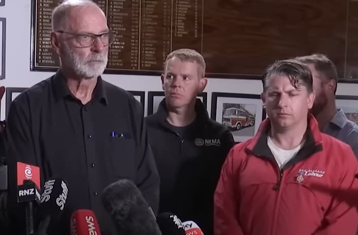 Screengrab from media conference - Wayne Brown, Chris Hipkins, Michael Wood