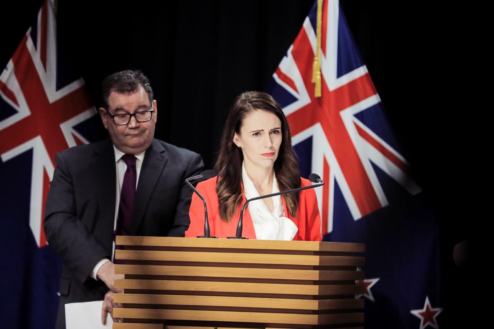 Finance Minister Grant Robertson and PM Jacinda Ardern unveiling the plan to help first-home buyers.