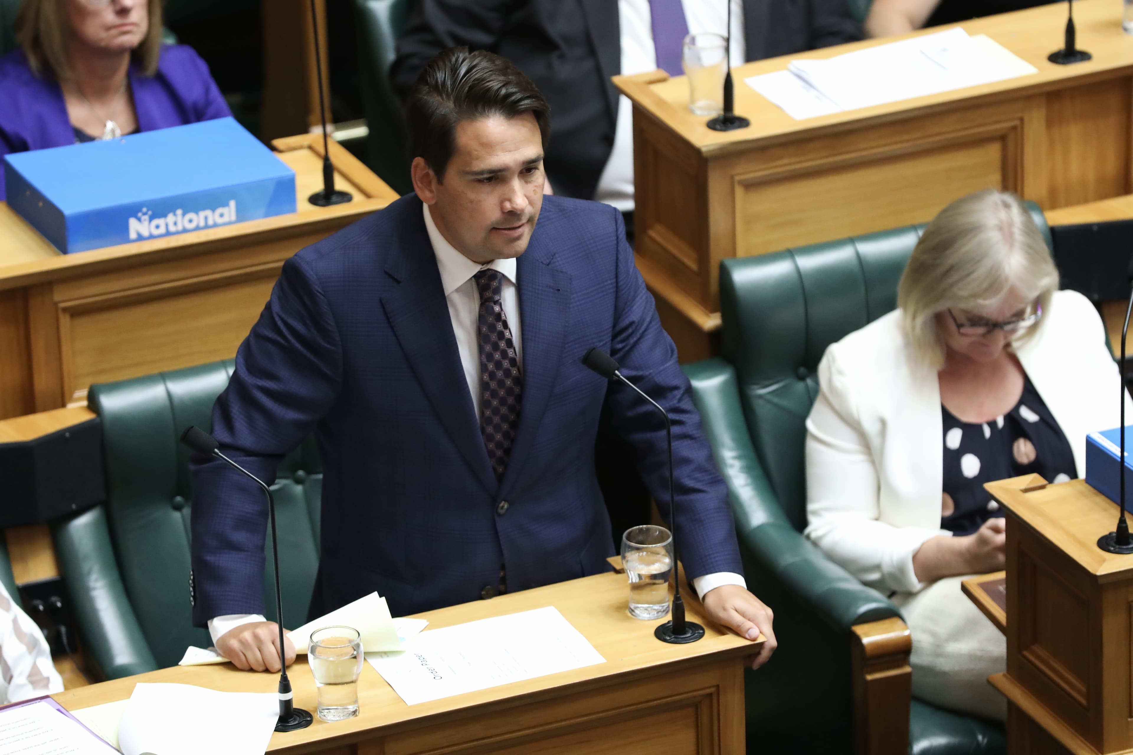 Leader of the Opposition, Simon Bridges asking a question of the Prime Minister