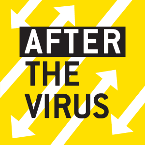 The words After the Virus appear over white arrows on a yellow background.