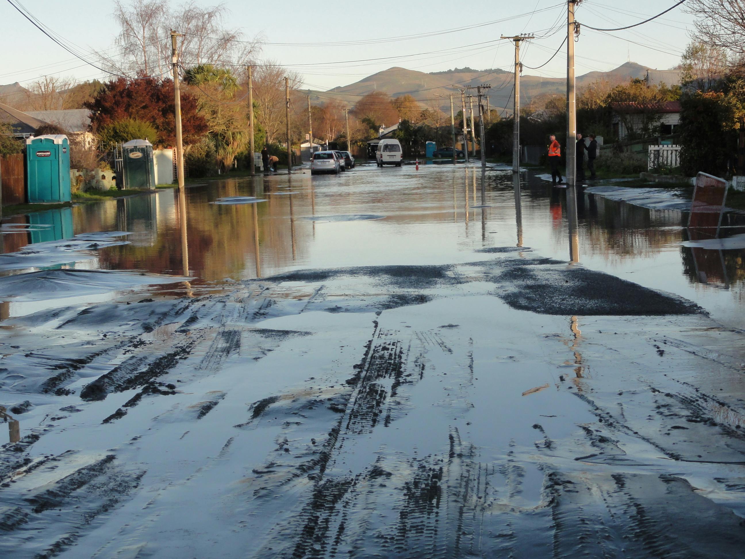 Liquefaction damage caused by the Christchurch earthquake