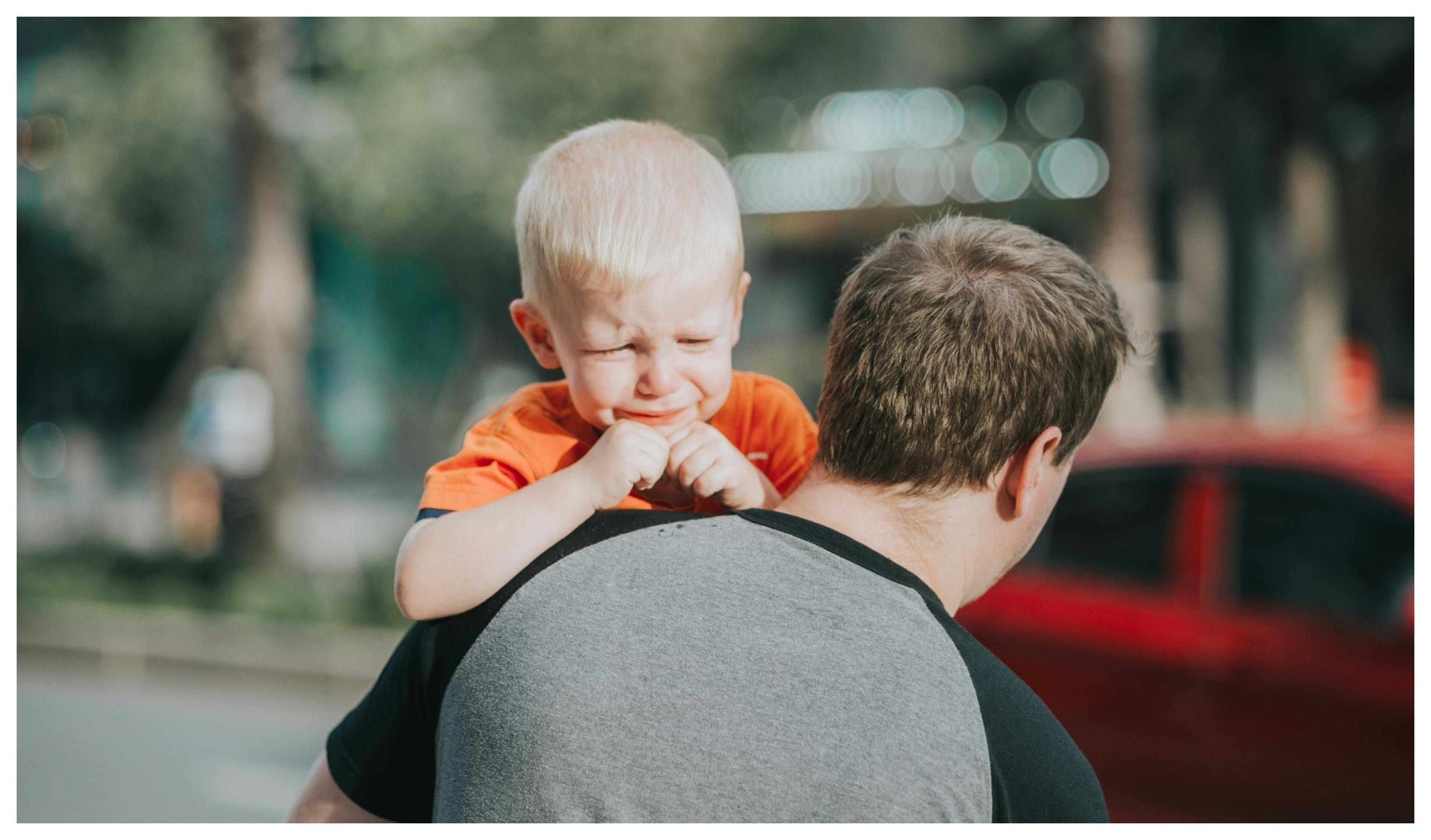 Father with sad child