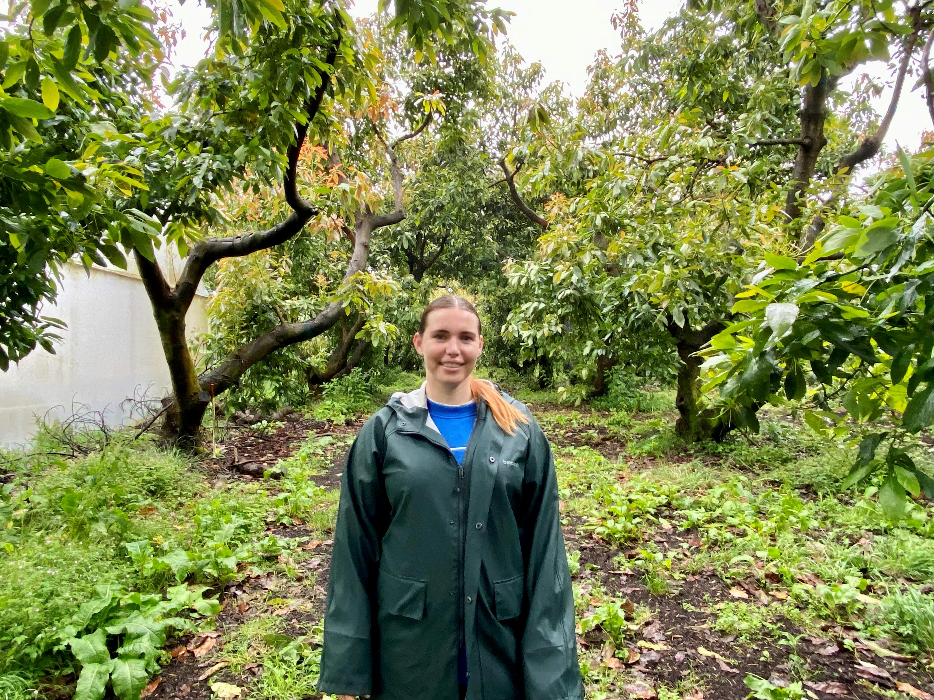 Laura Schultz has found herself managing an avocado orchard