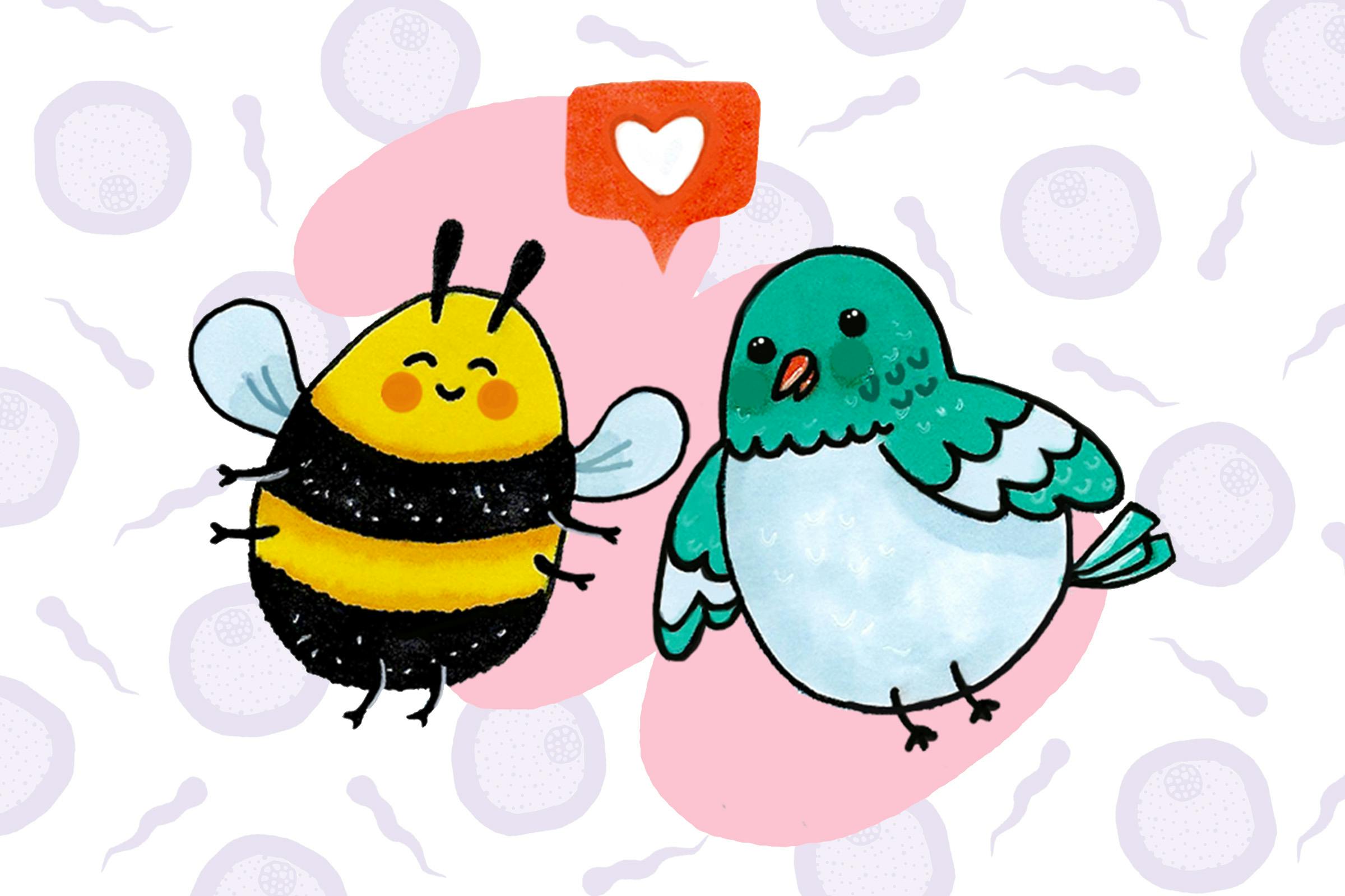 The Birds and The Bees. Illustration by Pinky Fang.