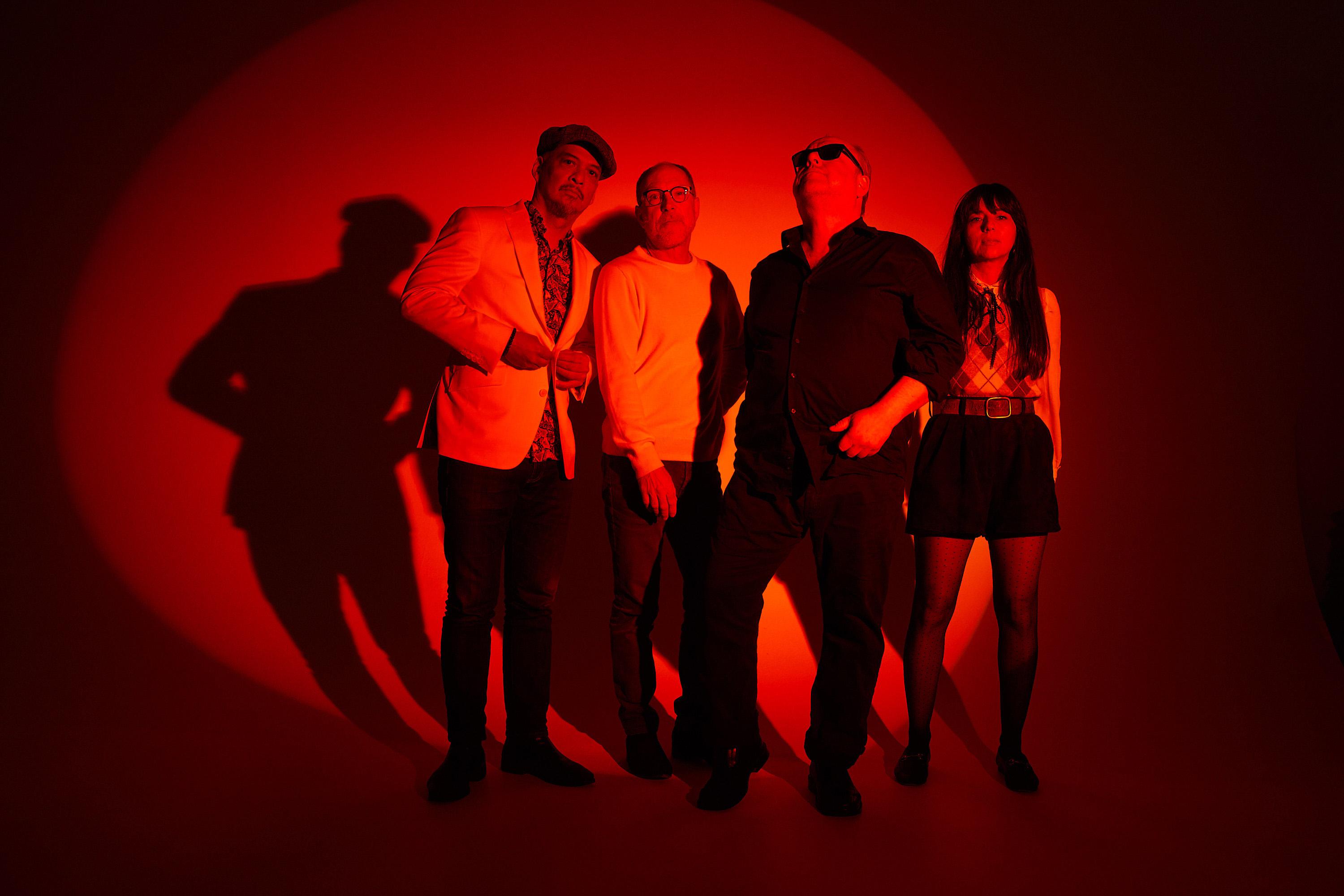 L-R:  Joey Santiago, David Lovering, Black Francis, Paz Lenchantin