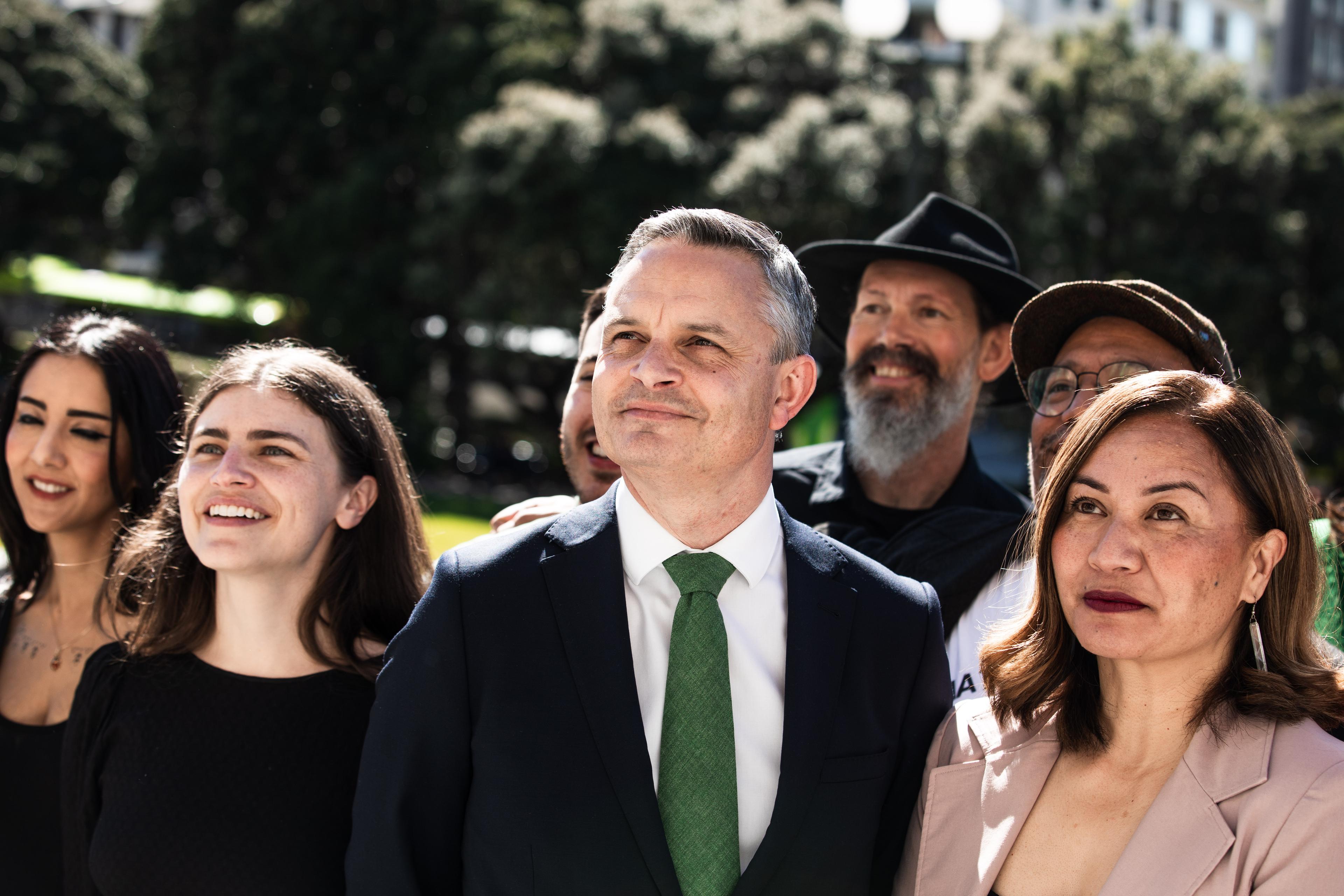 Greens co leaders Marama Davidson and James Shaw