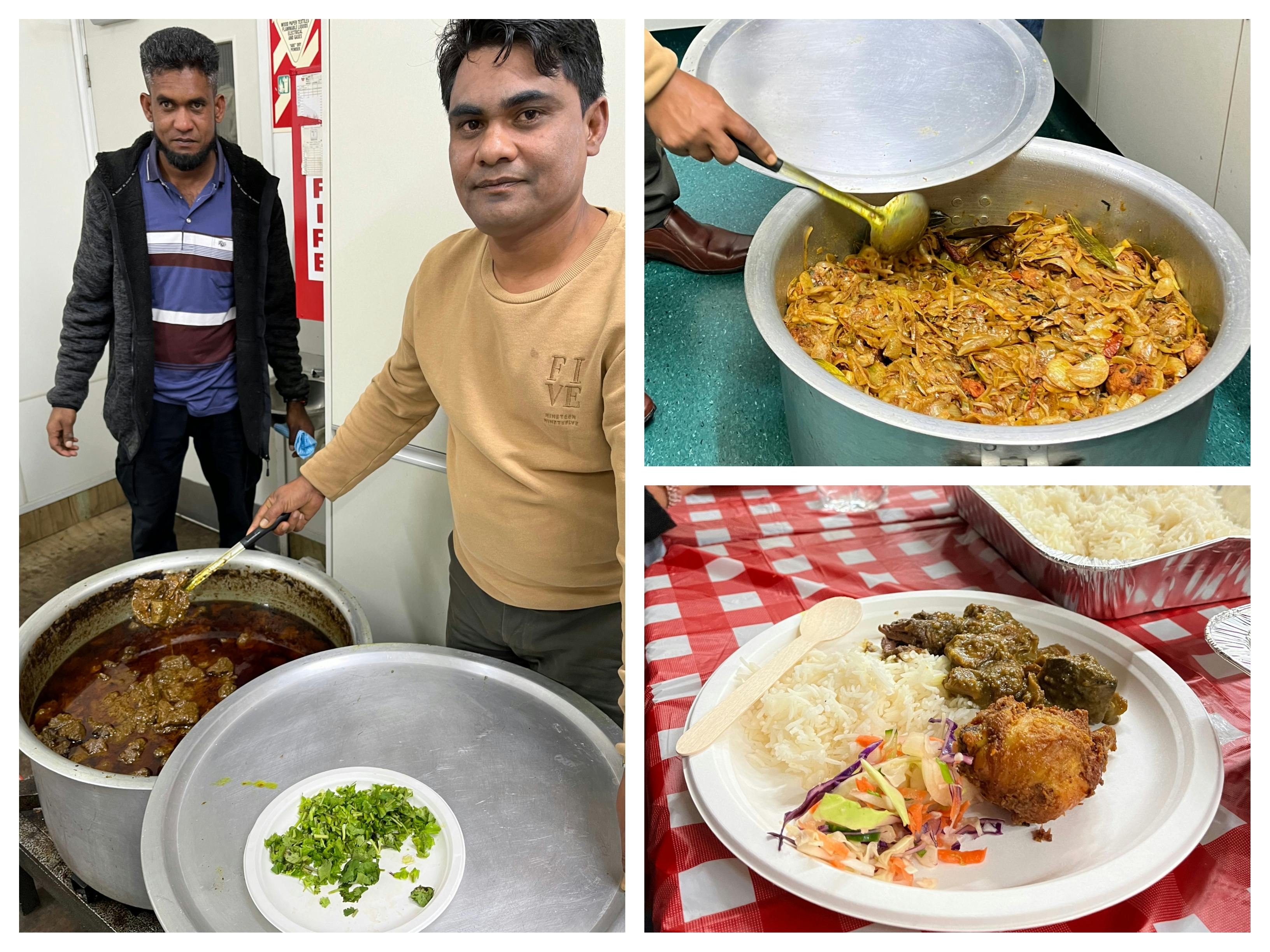 A montage of the food from the Rohingya Burmese Welfare Organisation Eid celebration