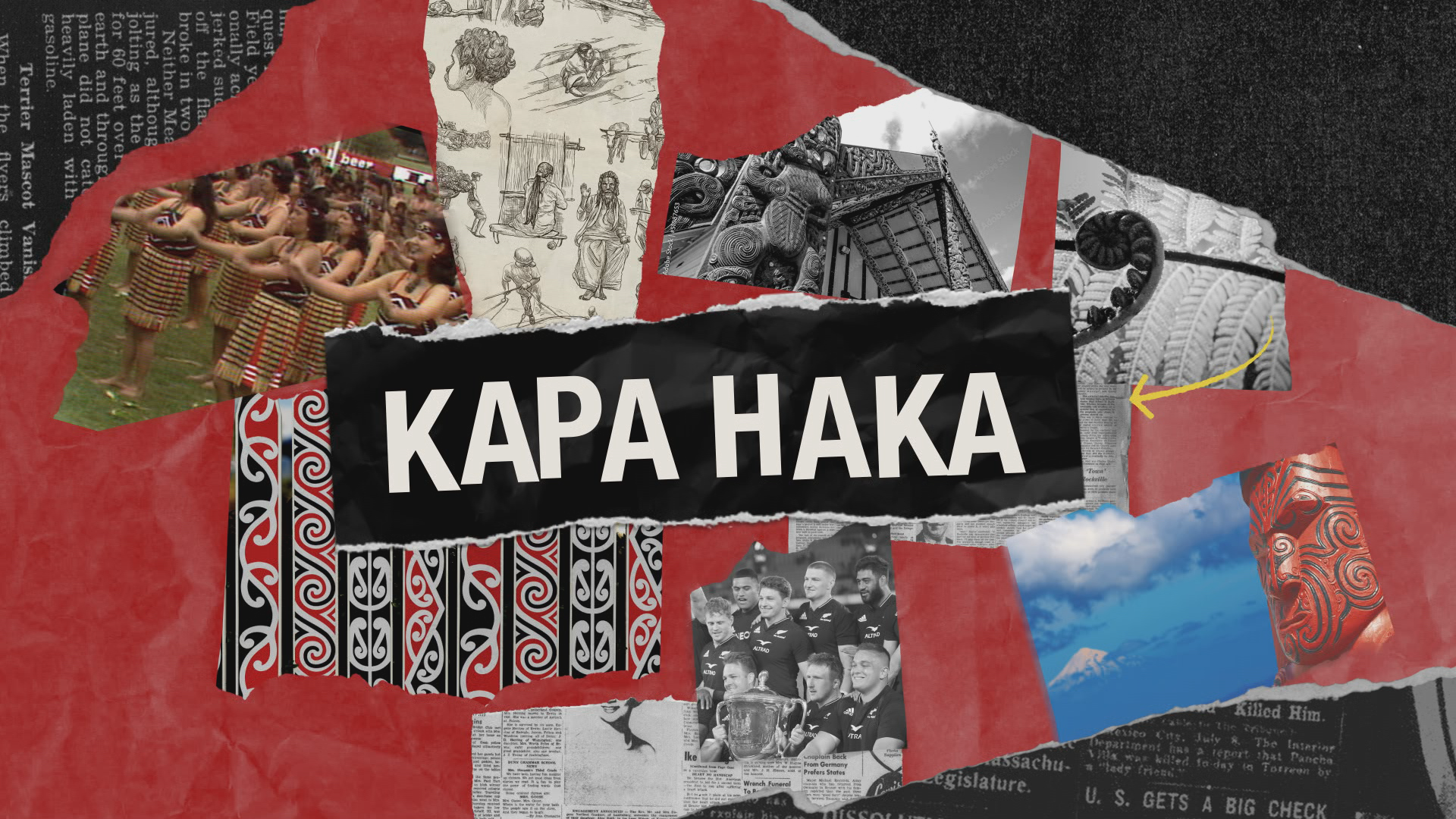 A title of "Kapa Haka", and images of Maori culture.