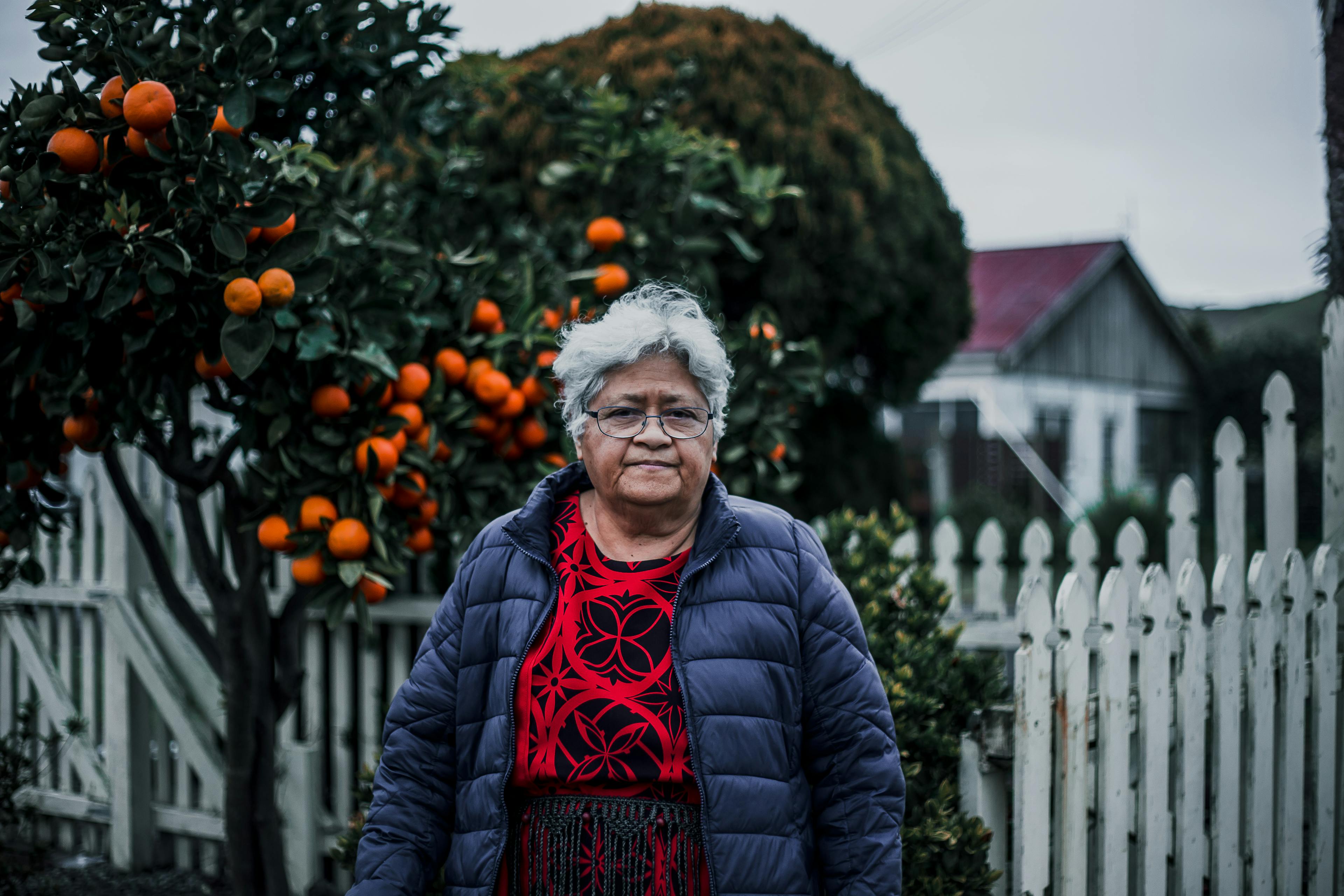 Liliani Waigth outside her garden, named Kolokakala.