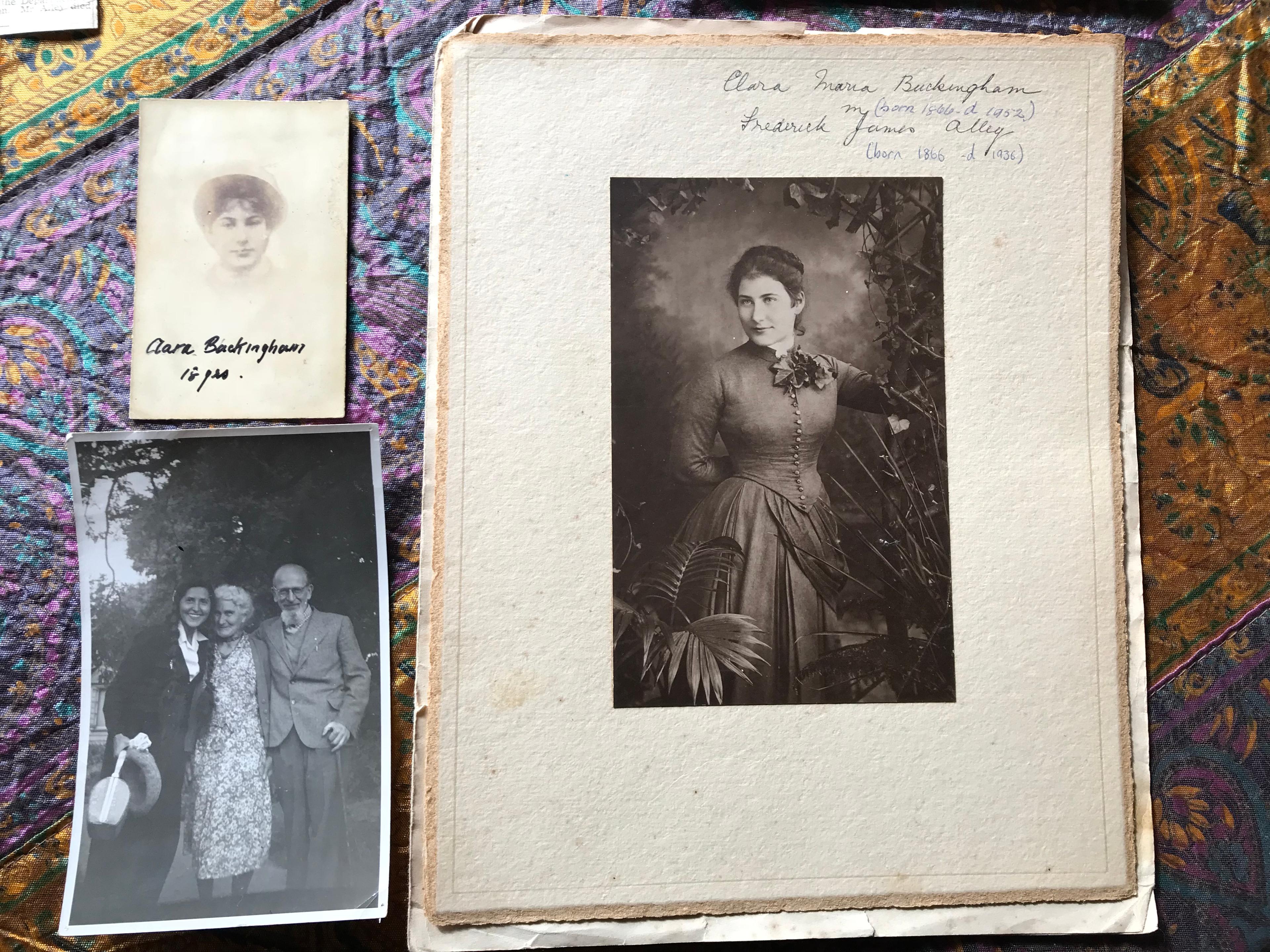 A collection of photos of suffragist Clara Alley