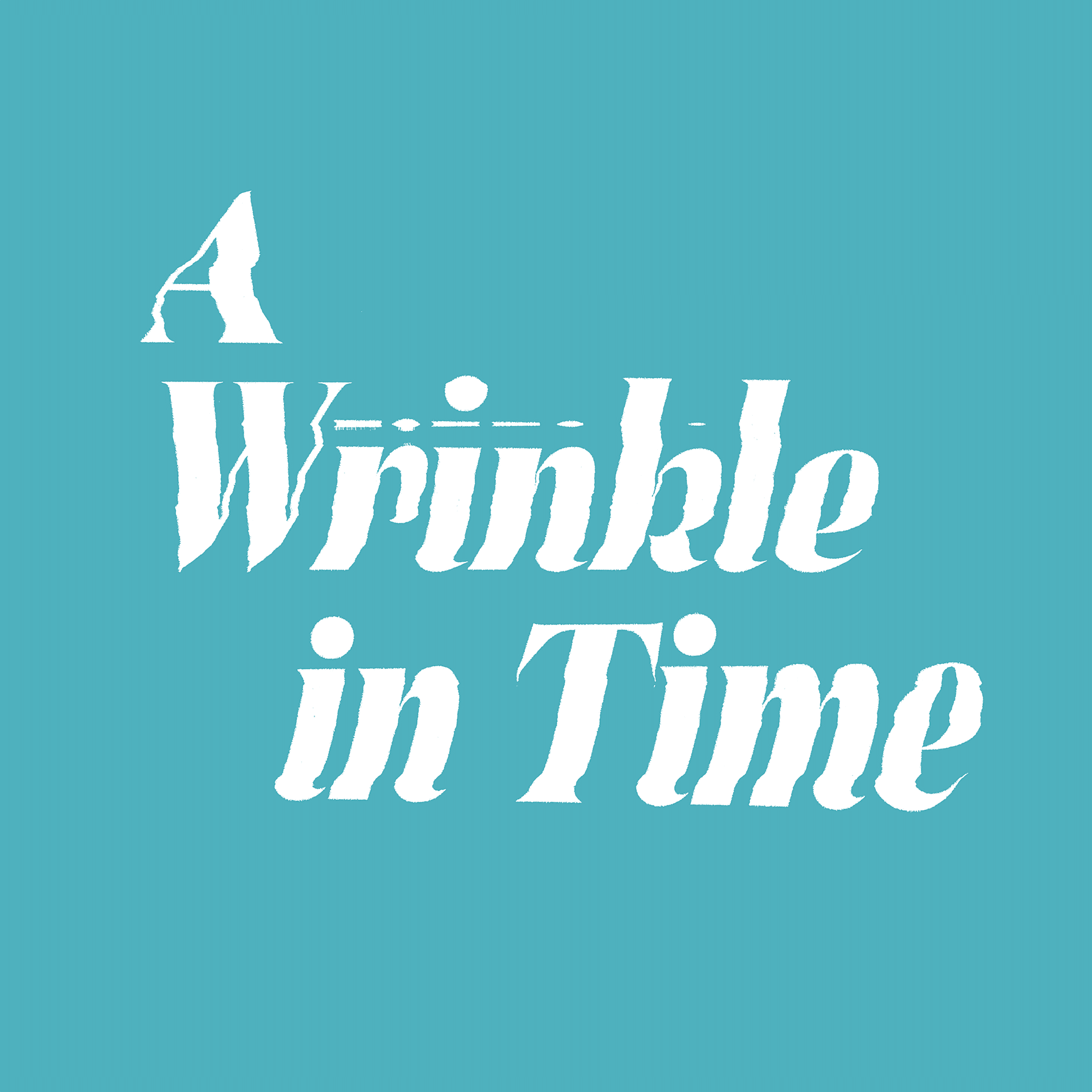 A Wrinkle in Time copy on blue background