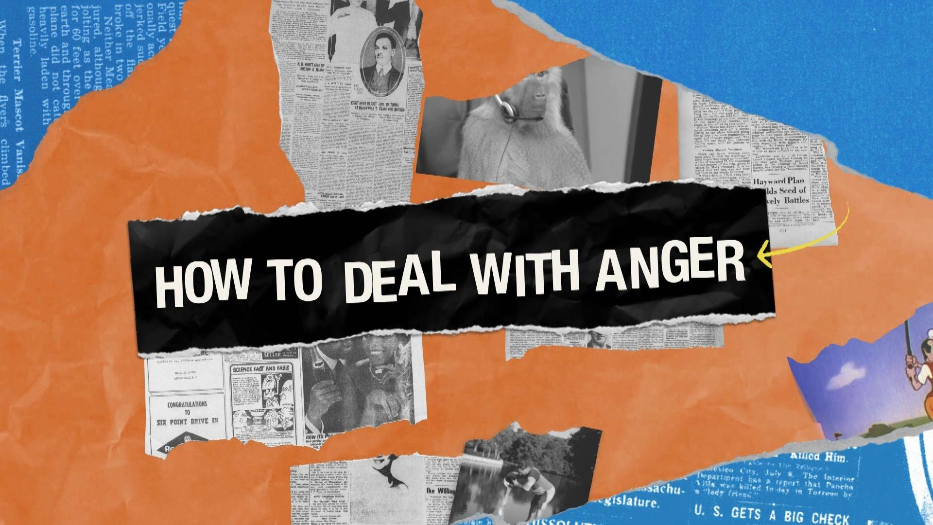 Title saying How to deal with anger