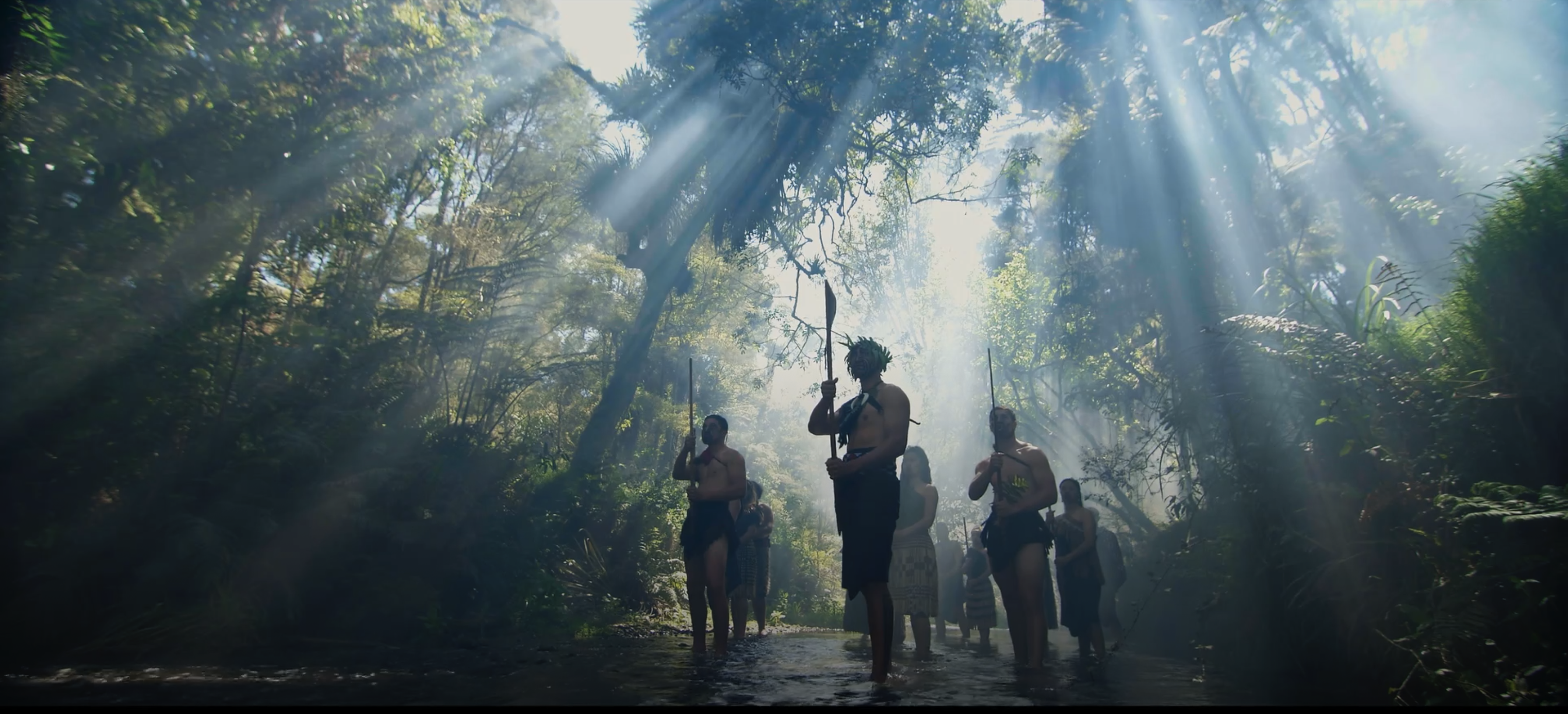 Students of Rakaumanga perform a haka in memory of the wars on Waikato