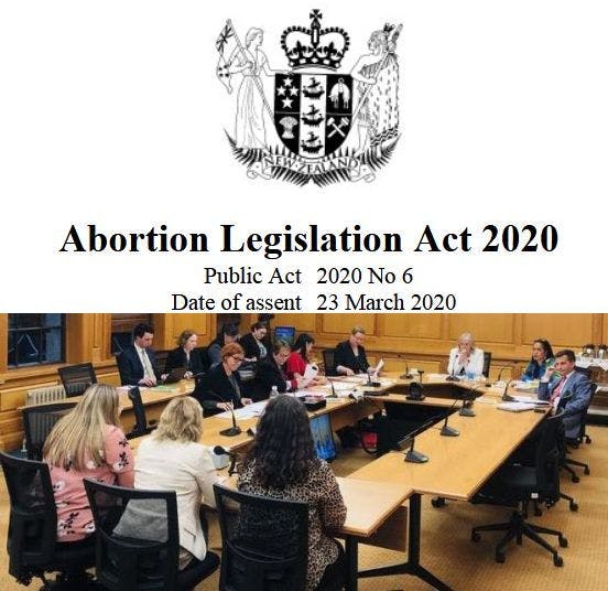 Select committee hearing submissions for what became the Abortion Legislation Act 2020.