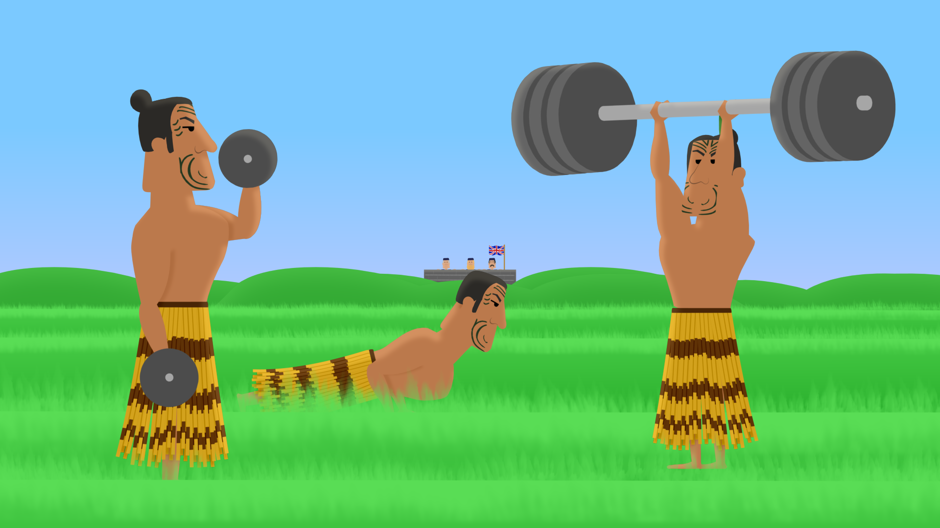 Waikato Maori proved stiff opposition for British troops. Animation by Chris Maguren