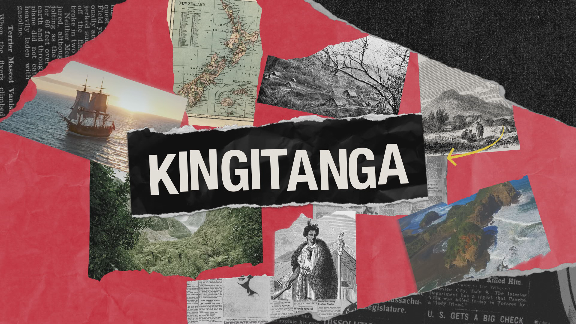 Title of Kingitanga and images relating to Kingitanga.