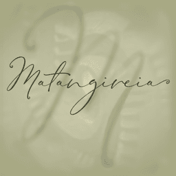 A soft, greenish background with a subtle, abstract design in the middle. The word 'Matangireia' is written in an elegant, cursive font across the center of the image. The overall design has a calm and sophisticated feel.